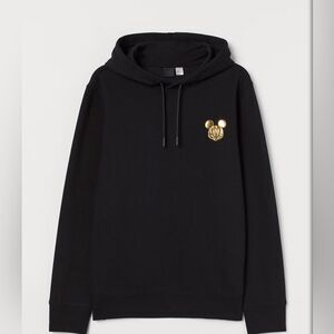 Disney x H&M Black Gold Motif Pullover Hoodie- Size Medium